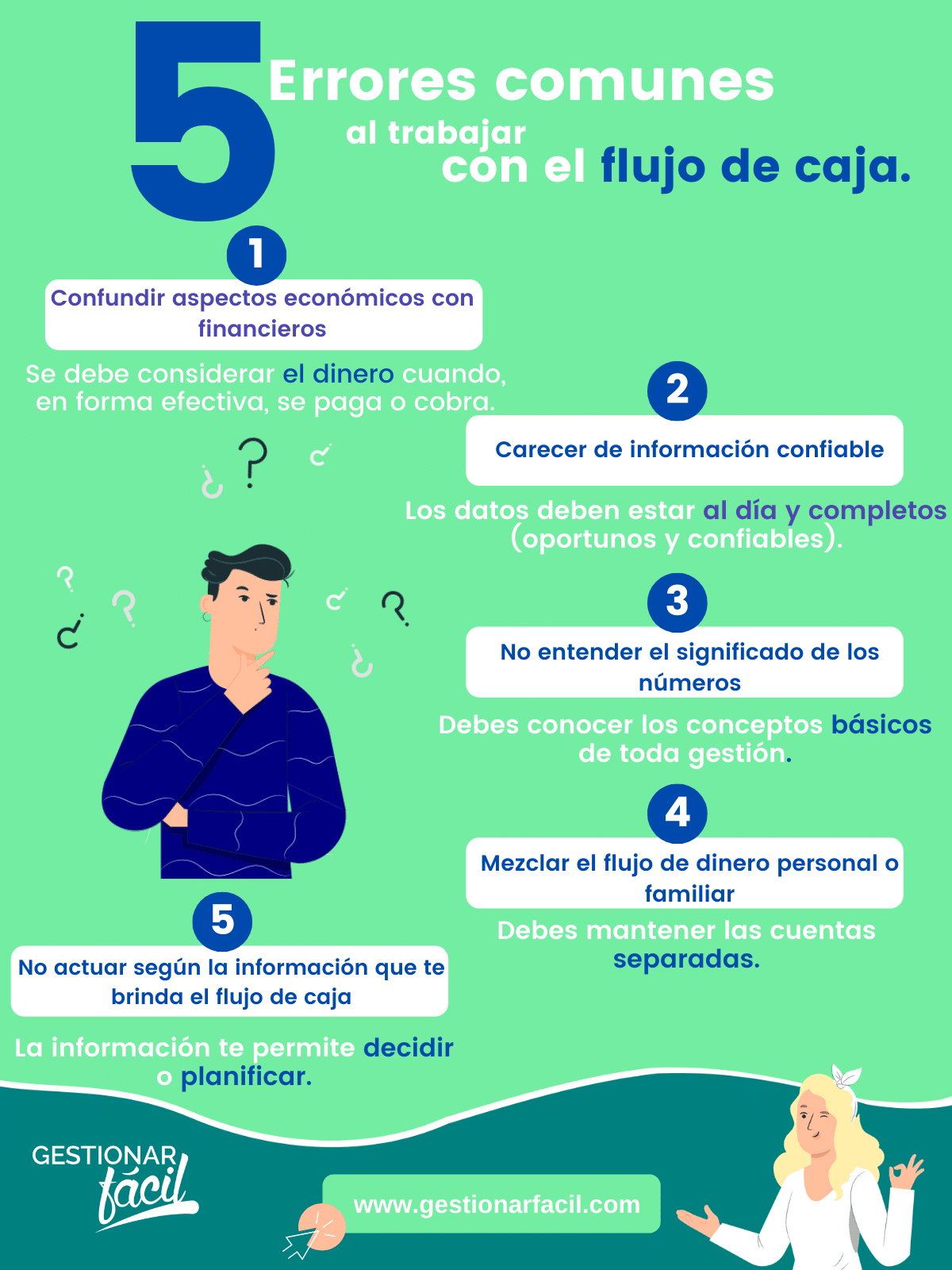 Errores comunes al trabajar con el flujo de caja