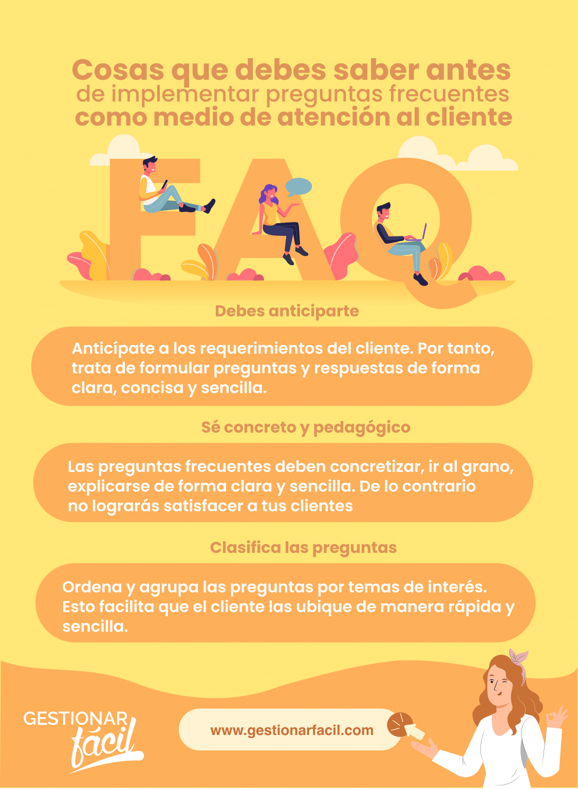 Cómo realizar la atención al cliente con Preguntas Frecuentes.