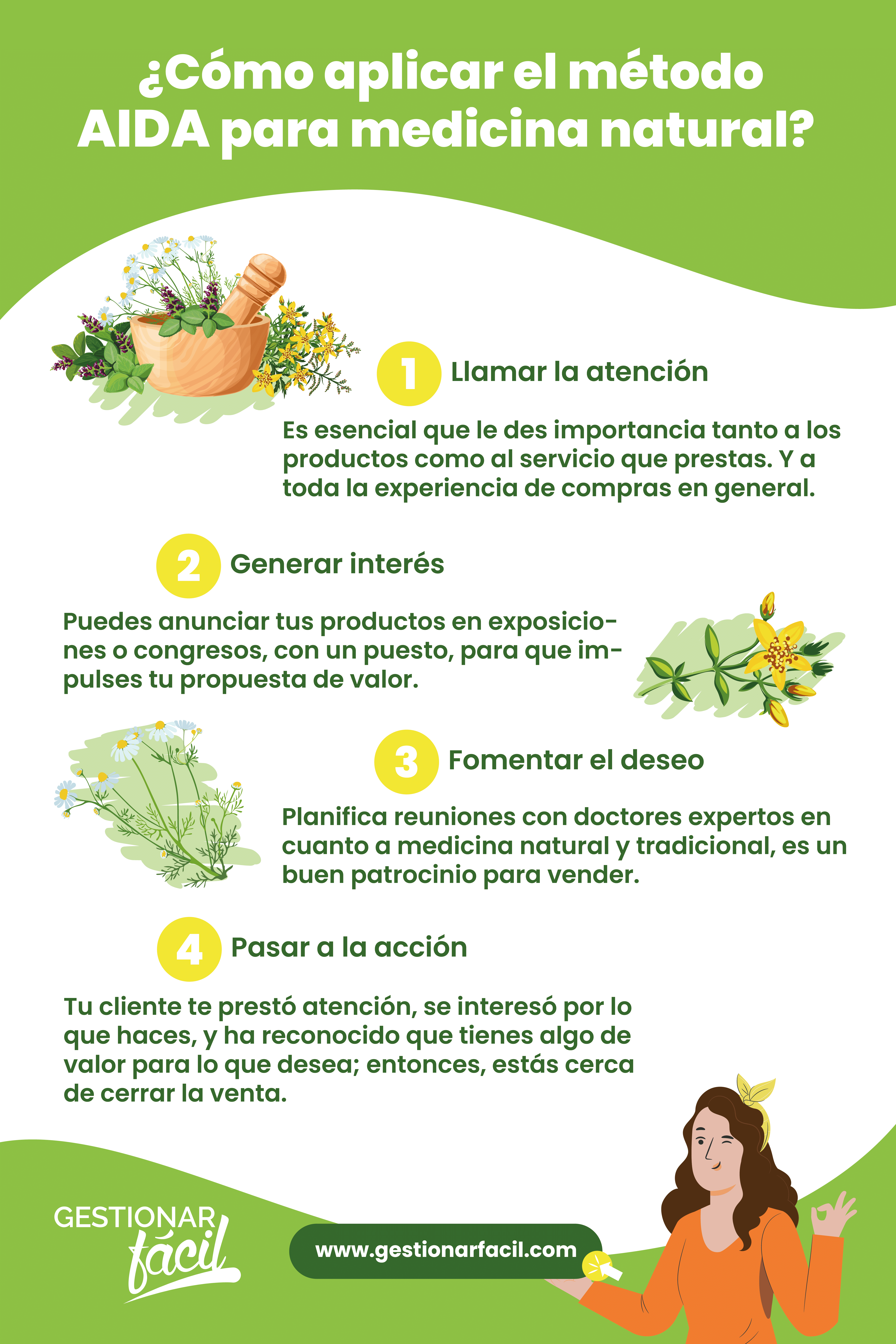 ¿Cómo aplicar el método AIDA para vender medicina natural?