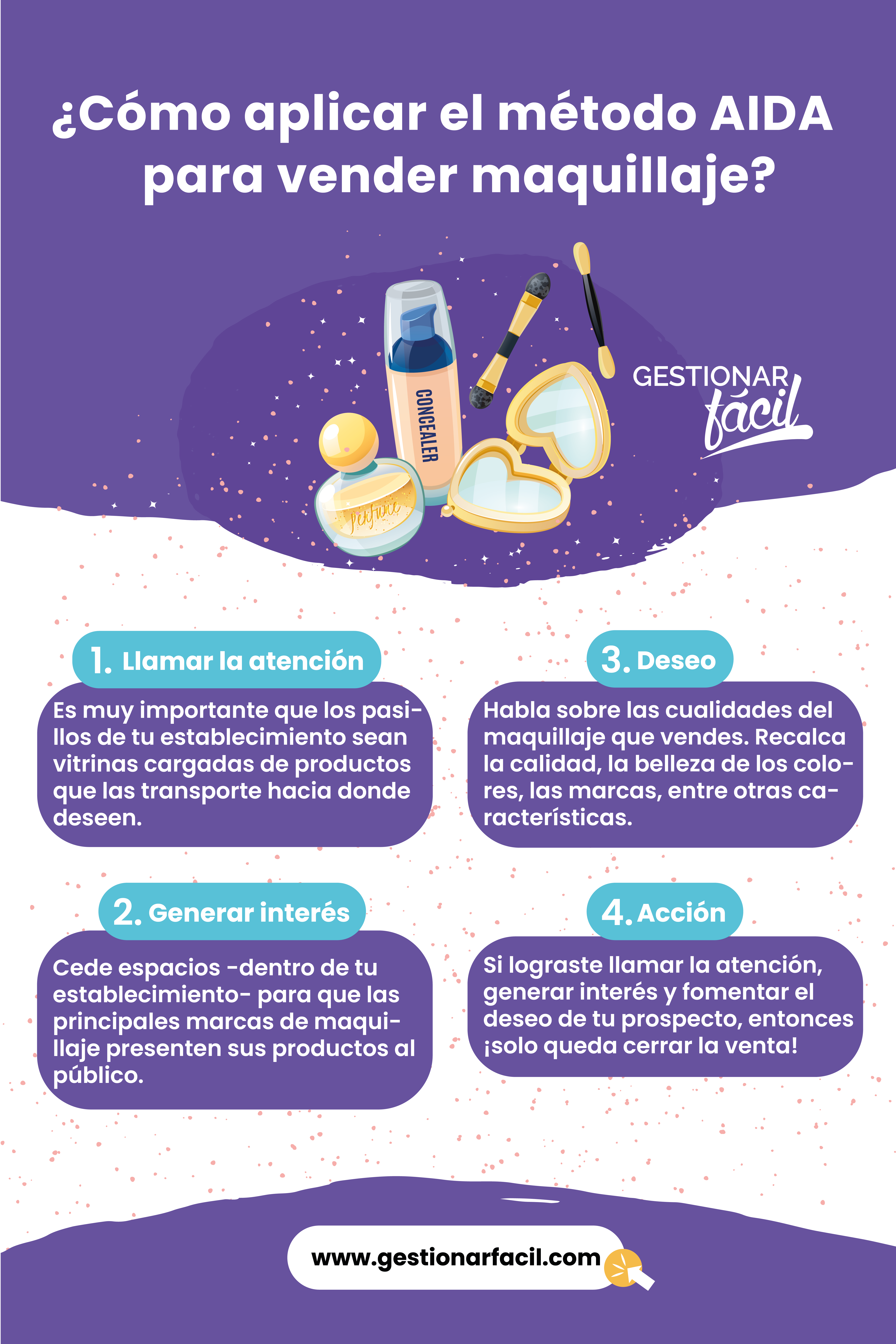 ¿Cómo aplicar el método AIDA para vender maquillaje?
