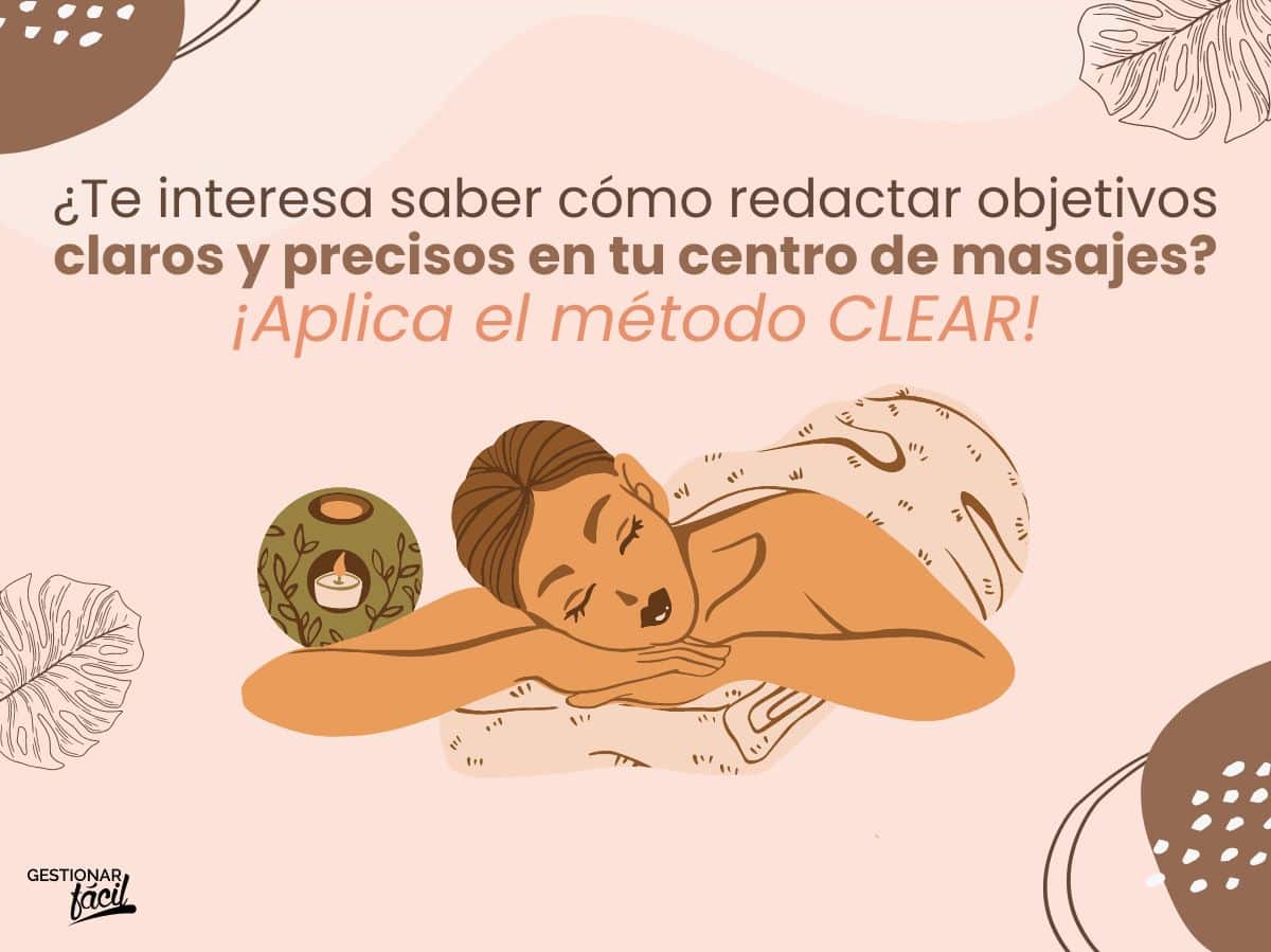 Ejemplo de objetivos CLEAR para un centro de masajes